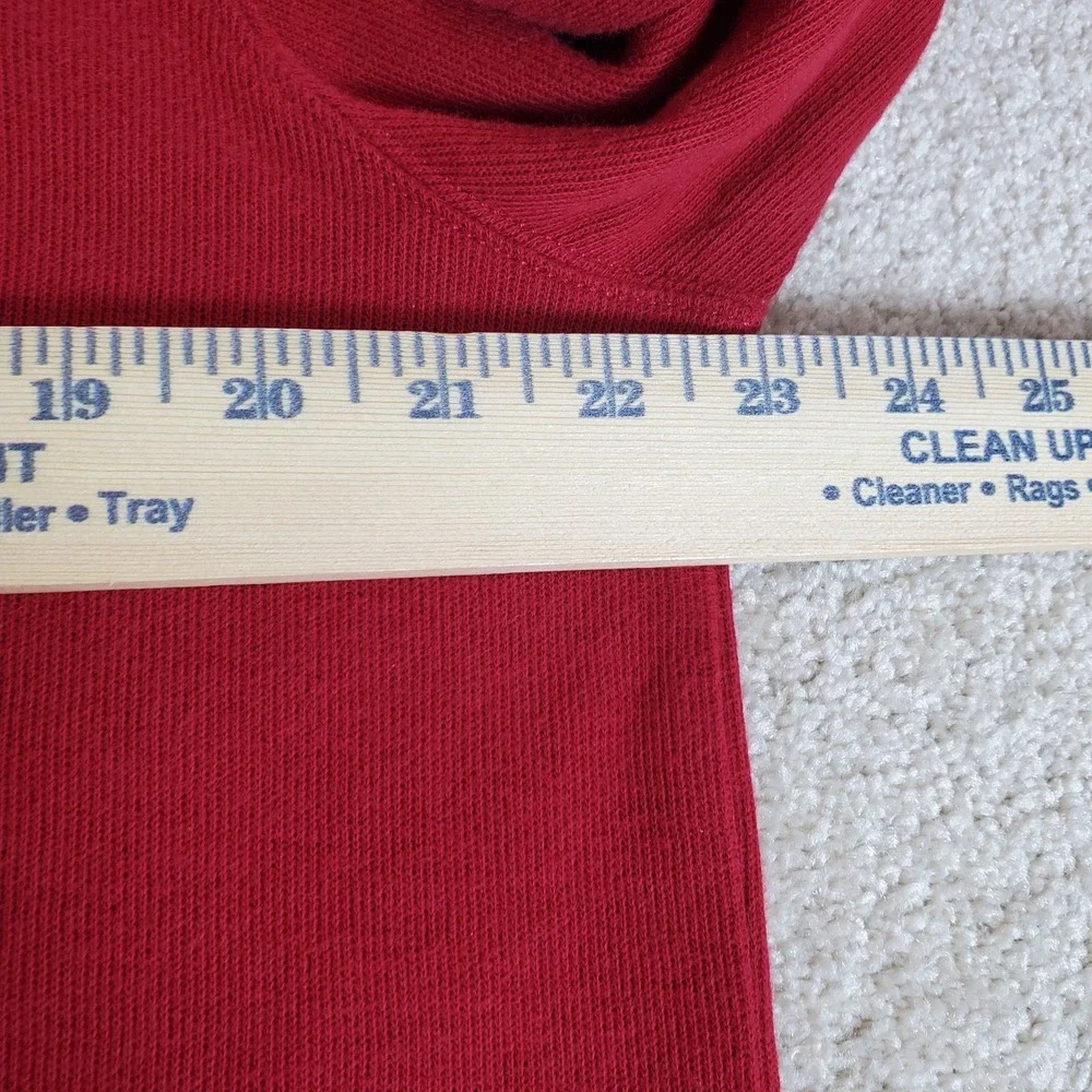 Polo Ralph Lauren Estate Rib Men's Medium Red‎ Knit Pullover 1/4 Zip Long Sleeve
